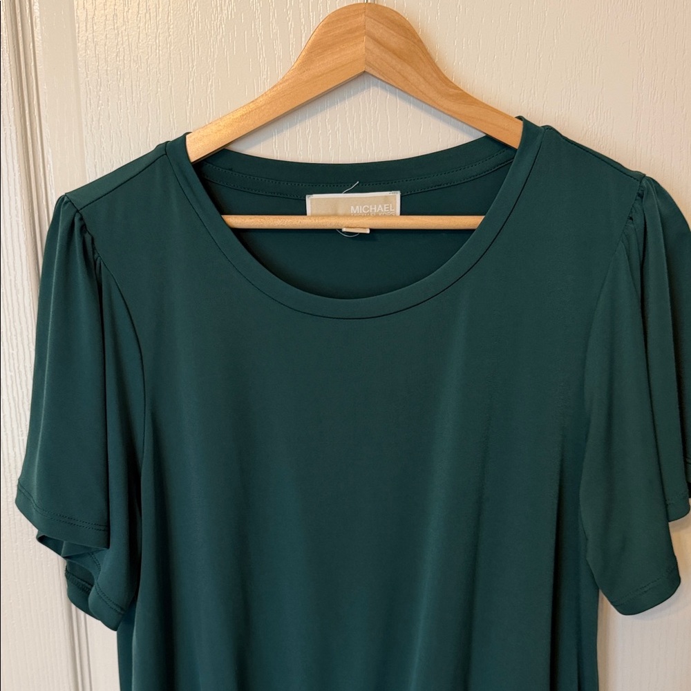 Michael Kors Deep Green Short Sleeve Top